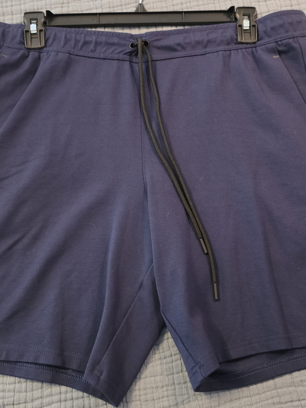 Men's Athletic Drawstring Jersey Shorts in Navy